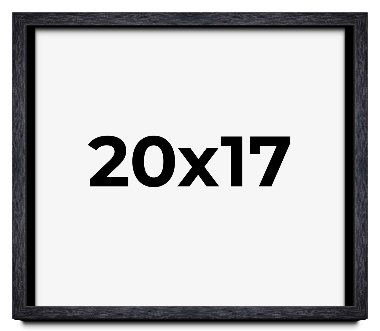 17x20 Shadow Box 1" Depth Picture Frame with UV-Resistant Acrylic & Acid Free Backing, Available in 3 Finishes - Black, Grey, White